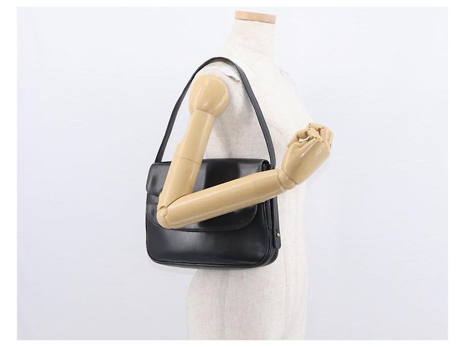 Gucci Borsa a Spalla in Pelle Nera e Oro Auth am9811 Nero D'oro - vista 22