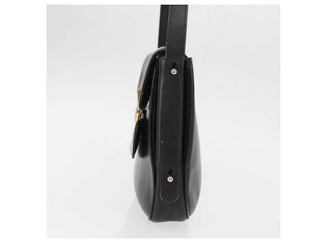 Gucci Borsa a Spalla in Pelle Nera e Oro Auth am9811 Nero D'oro - vista 3