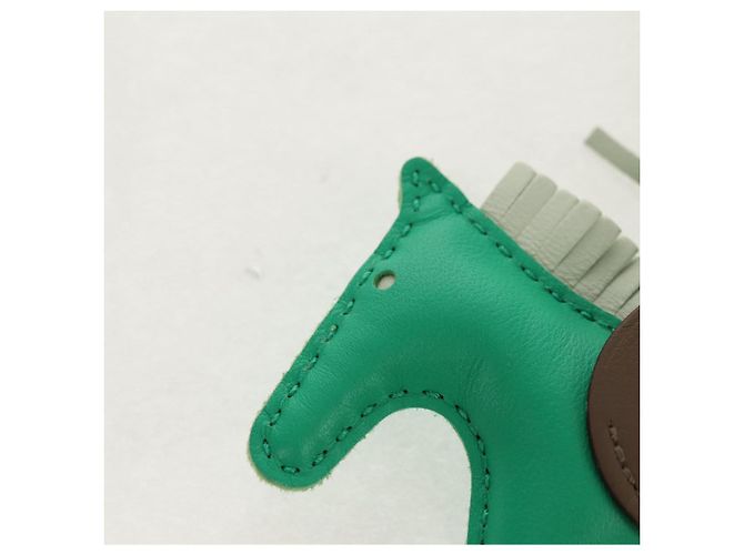Hermès HERMES Rodeo PM Charm Pelle Verde Marrone Auth BA8097M - vista 10