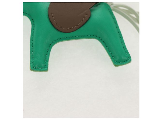 Hermès HERMES Rodeo PM Charm Pelle Verde Marrone Auth BA8097M - vista 11