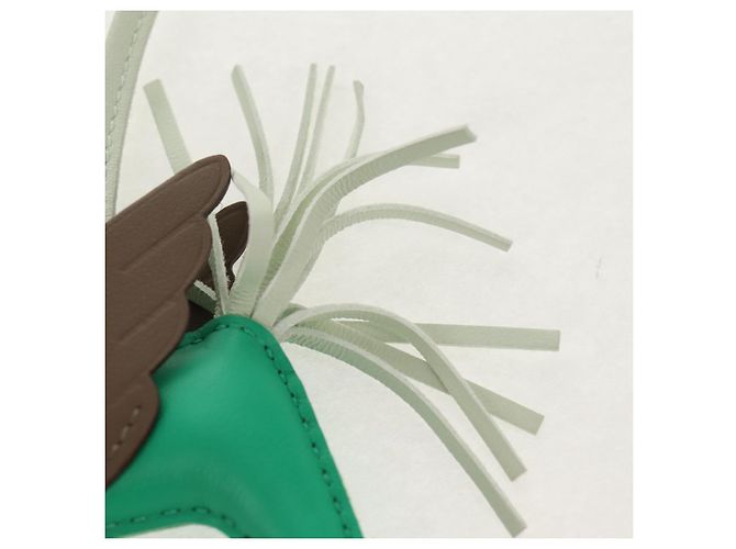 Hermès HERMES Rodeo PM Charm Pelle Verde Marrone Auth BA8097M - vista 13