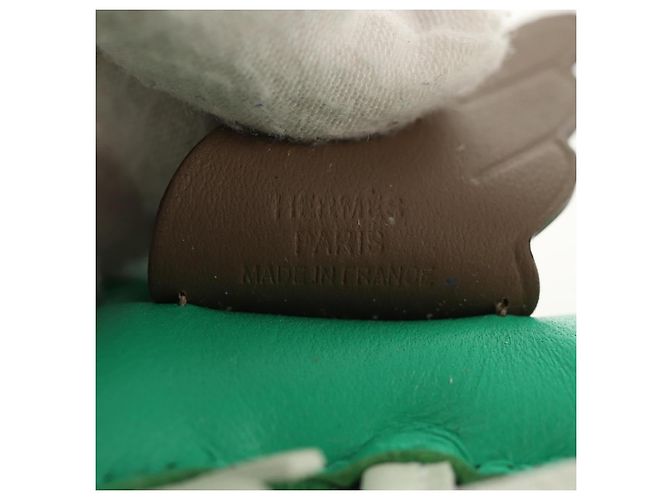 Hermès HERMES Rodeo PM Charm Pelle Verde Marrone Auth BA8097M - vista 17