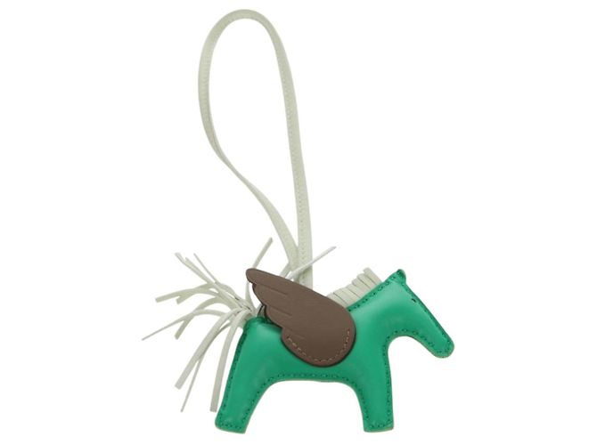 Hermès HERMES Rodeo PM Charm Pelle Verde Marrone Auth BA8097M - vista 2