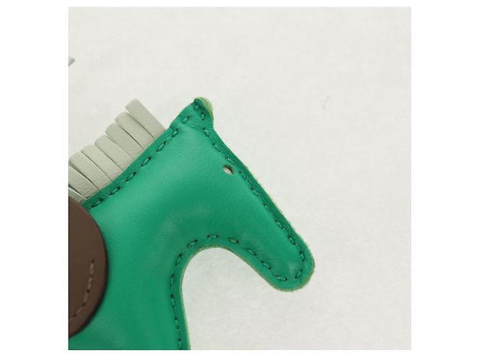 Hermès HERMES Rodeo PM Charm Pelle Verde Marrone Auth BA8097M - vista 3