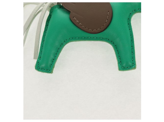 Hermès HERMES Rodeo PM Charm Pelle Verde Marrone Auth BA8097M - vista 4