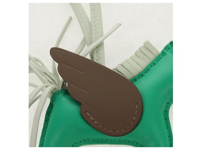 Hermès HERMES Rodeo PM Charm Pelle Verde Marrone Auth BA8097M - vista 5