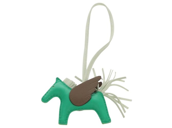 Hermès HERMES Rodeo PM Charm Pelle Verde Marrone Auth BA8097M - vista 9