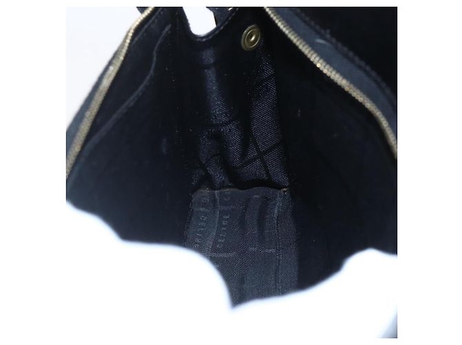 Céline Borsa a spalla in tela Macadam CELINE in pelle PVC nera e oro Auth 154614 Nero D'oro - vista 21
