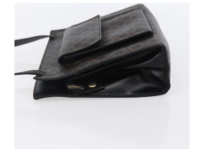 Céline Borsa a spalla in tela Macadam CELINE in pelle PVC nera e oro Auth 154614 Nero D'oro - vista 4