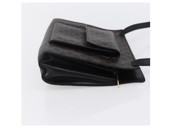 Céline Borsa a spalla in tela Macadam CELINE in pelle PVC nera e oro Auth 154614 Nero D'oro - vista 5