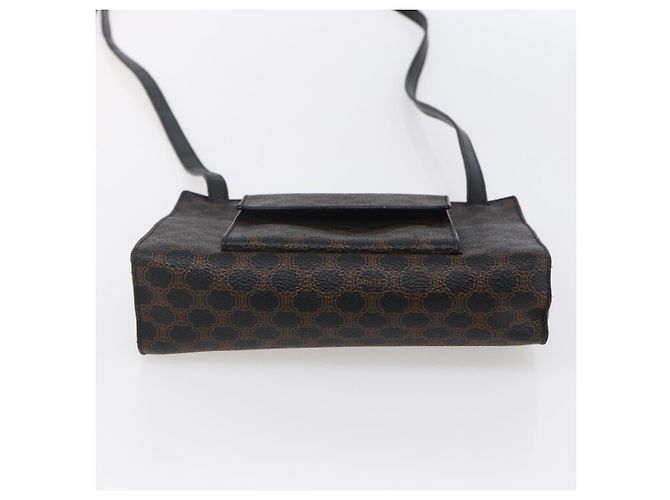 Céline Borsa a spalla in tela Macadam CELINE in pelle PVC nera e oro Auth 154614 Nero D'oro - vista 9