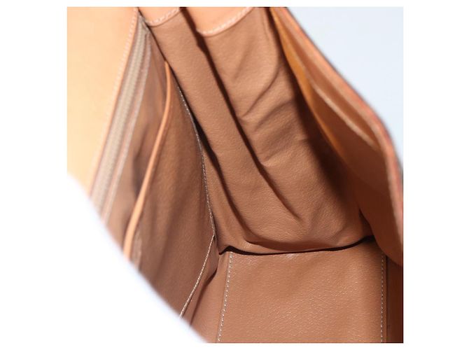 Céline Borsa a mano in tela Macadam CELINE in pelle PVC marrone e oro Auth ka556 D'oro - vista 18