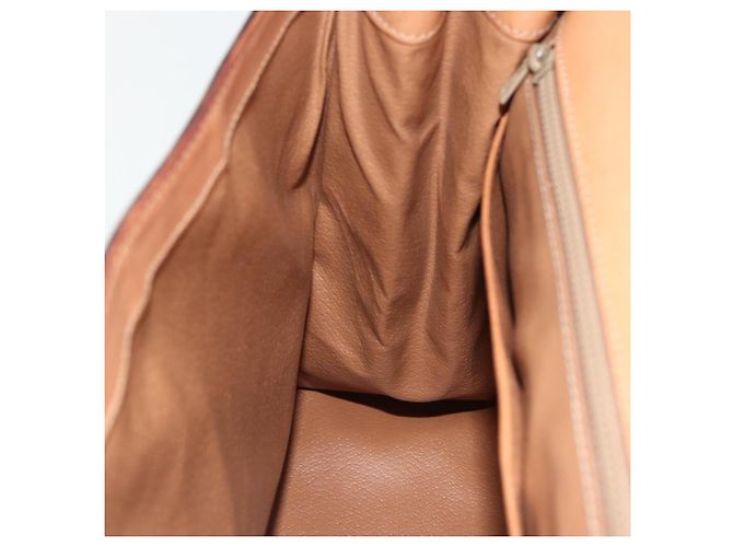 Céline Borsa a mano in tela Macadam CELINE in pelle PVC marrone e oro Auth ka556 D'oro - vista 19