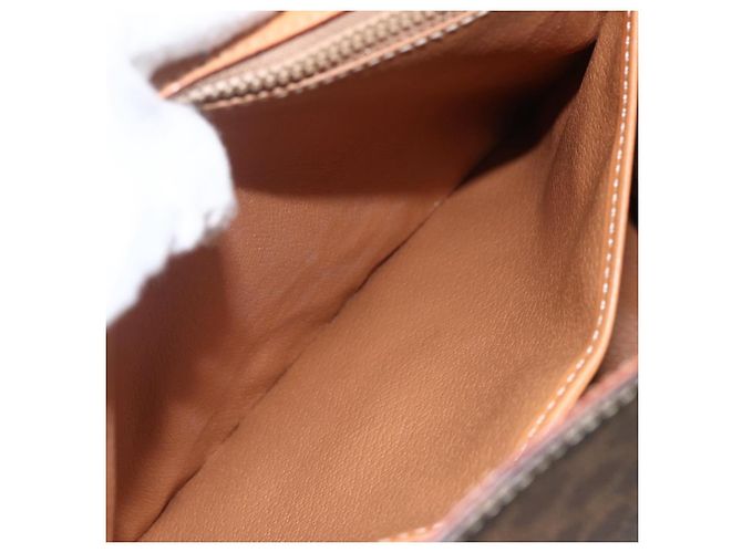 Céline Borsa a mano in tela Macadam CELINE in pelle PVC marrone e oro Auth ka556 D'oro - vista 20