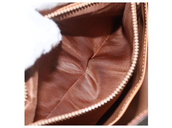 Céline Borsa a mano in tela Macadam CELINE in pelle PVC marrone e oro Auth ka556 D'oro - vista 21