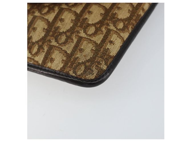 Borsa a Spalla in Tela Trotter Christian Dior Beige Oro Auth 155229 D'oro - vista 10