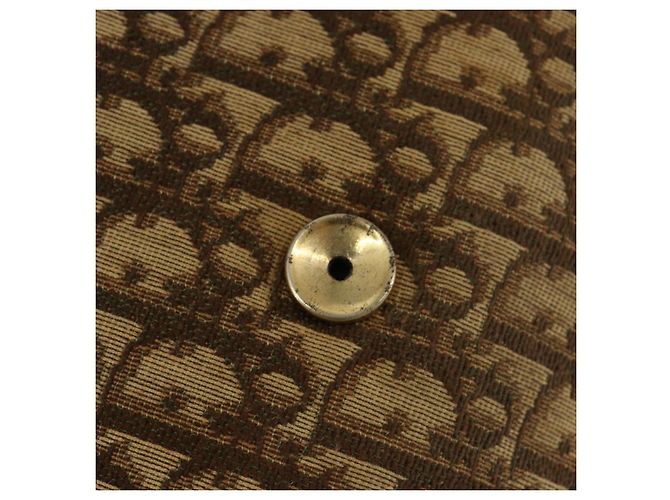 Borsa a Spalla in Tela Trotter Christian Dior Beige Oro Auth 155229 D'oro - vista 16