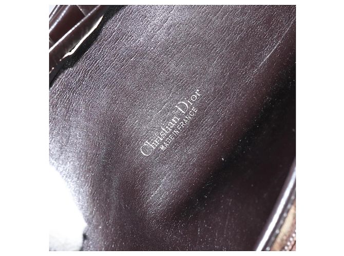 Borsa a Spalla in Tela Trotter Christian Dior Beige Oro Auth 155229 D'oro - vista 18