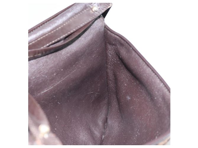 Borsa a Spalla in Tela Trotter Christian Dior Beige Oro Auth 155229 D'oro - vista 20