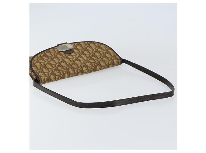 Borsa a Spalla in Tela Trotter Christian Dior Beige Oro Auth 155229 D'oro - vista 7
