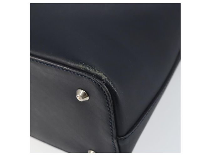 BURBERRY Borsa a Spalla in Pelle Blu Navy Argento Autentica am9843 - vista 12