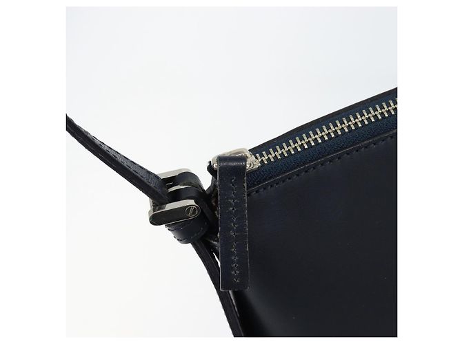 BURBERRY Borsa a Spalla in Pelle Blu Navy Argento Autentica am9843 - vista 14