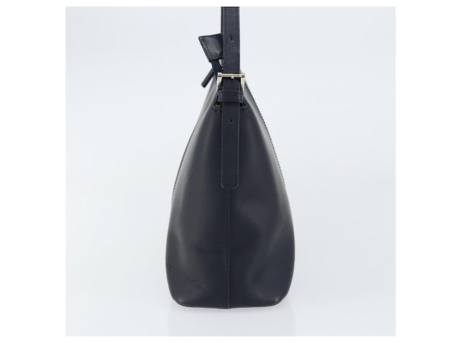 BURBERRY Borsa a Spalla in Pelle Blu Navy Argento Autentica am9843 - vista 5