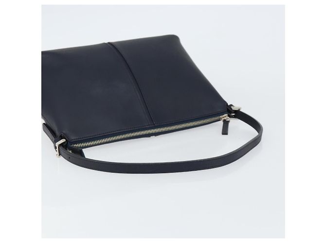 BURBERRY Borsa a Spalla in Pelle Blu Navy Argento Autentica am9843 - vista 7