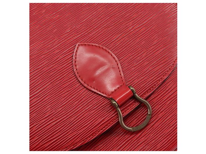 LOUIS VUITTON Borsa a Spalla Epi Saint Cloud GM Rossa M52197 LV Auth BA8157 Rosso - vista 14