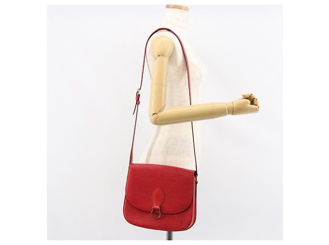 LOUIS VUITTON Borsa a Spalla Epi Saint Cloud GM Rossa M52197 LV Auth BA8157 Rosso - vista 25