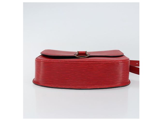 LOUIS VUITTON Borsa a Spalla Epi Saint Cloud GM Rossa M52197 LV Auth BA8157 Rosso - vista 9