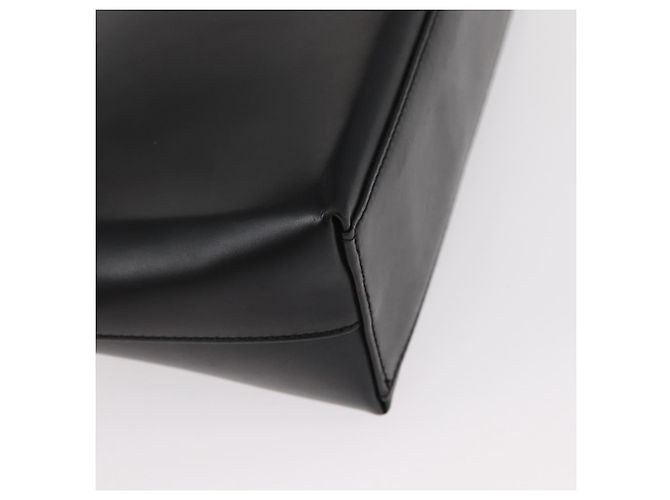 Borsa a Spalla Gancini in Pelle Nera e Argento di Salvatore Ferragamo Auth BA8223 Nero - vista 10