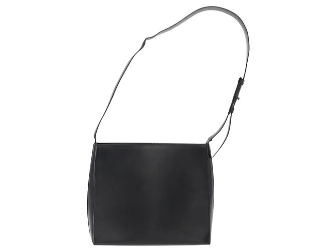 Borsa a Spalla Gancini in Pelle Nera e Argento di Salvatore Ferragamo Auth BA8223 Nero - vista 3