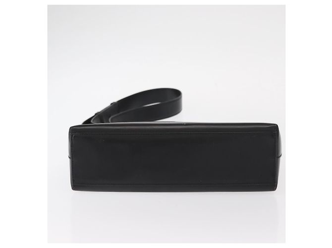 Borsa a Spalla Gancini in Pelle Nera e Argento di Salvatore Ferragamo Auth BA8223 Nero - vista 9