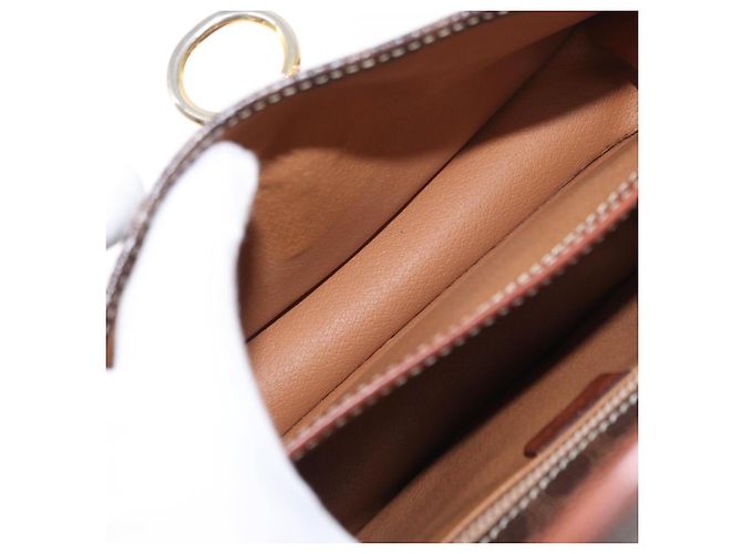 Céline CELINE Macadam Canvas Schultertasche aus PVC-Leder Braun Gold Auth ka570 Golden - vista 20