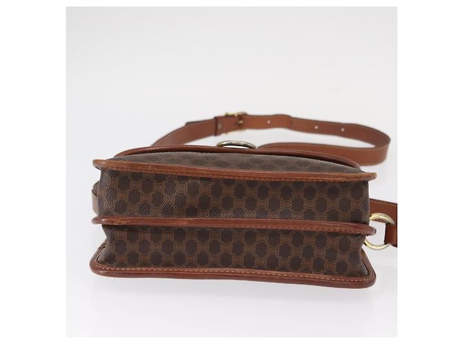 Céline CELINE Macadam Canvas Schultertasche aus PVC-Leder Braun Gold Auth ka570 Golden - vista 9