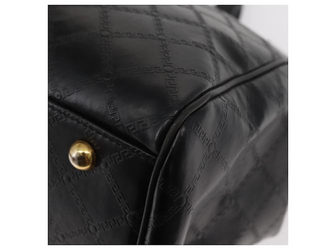Borsa a mano in pelle VERSACE Gialla Nera Auth yk19622 Nero Giallo - vista 14