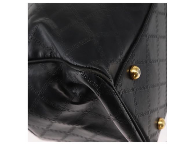 Borsa a mano in pelle VERSACE Gialla Nera Auth yk19622 Nero Giallo - vista 15