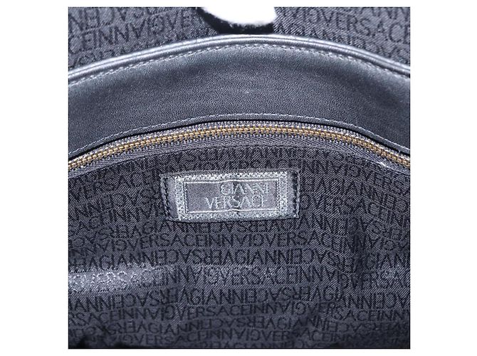 Borsa a mano in pelle VERSACE Gialla Nera Auth yk19622 Nero Giallo - vista 18