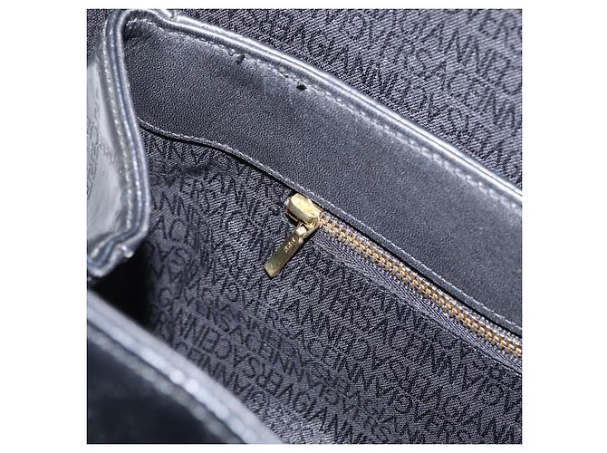 Borsa a mano in pelle VERSACE Gialla Nera Auth yk19622 Nero Giallo - vista 21