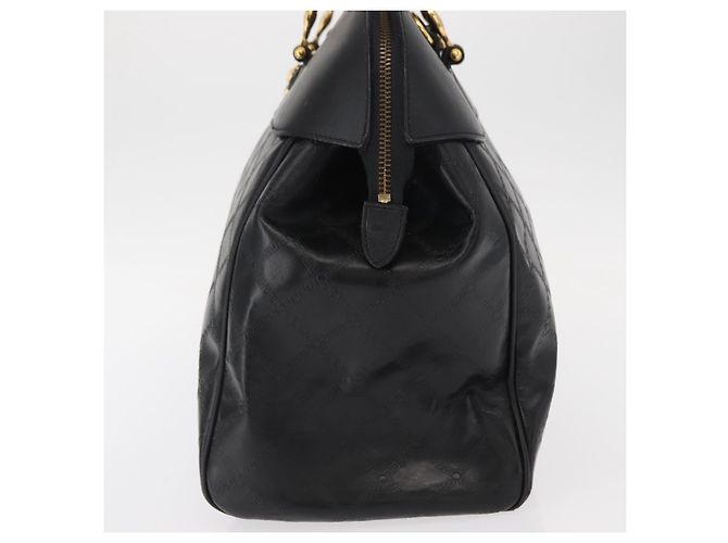 Borsa a mano in pelle VERSACE Gialla Nera Auth yk19622 Nero Giallo - vista 3