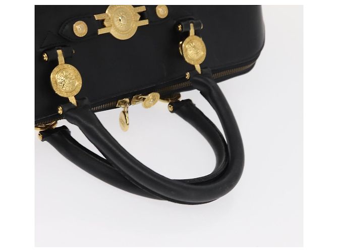 Borsa a mano in pelle VERSACE Gialla Nera Auth yk19622 Nero Giallo - vista 7