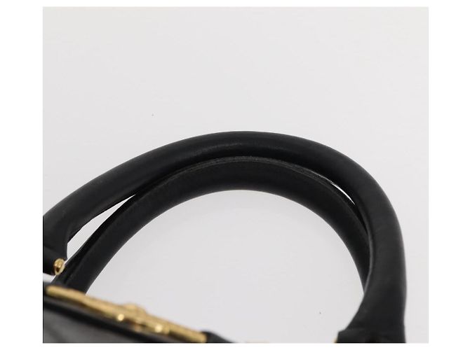 Borsa a mano in pelle VERSACE Gialla Nera Auth yk19622 Nero Giallo - vista 8