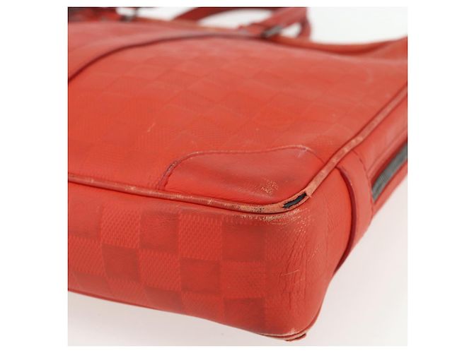 LOUIS VUITTON Borsa Porta Documenti da Viaggio Damier Infini N41143 LV Auth ka518 Arancione - vista 10
