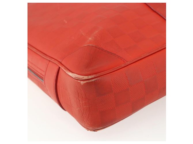LOUIS VUITTON Borsa Porta Documenti da Viaggio Damier Infini N41143 LV Auth ka518 Arancione - vista 13