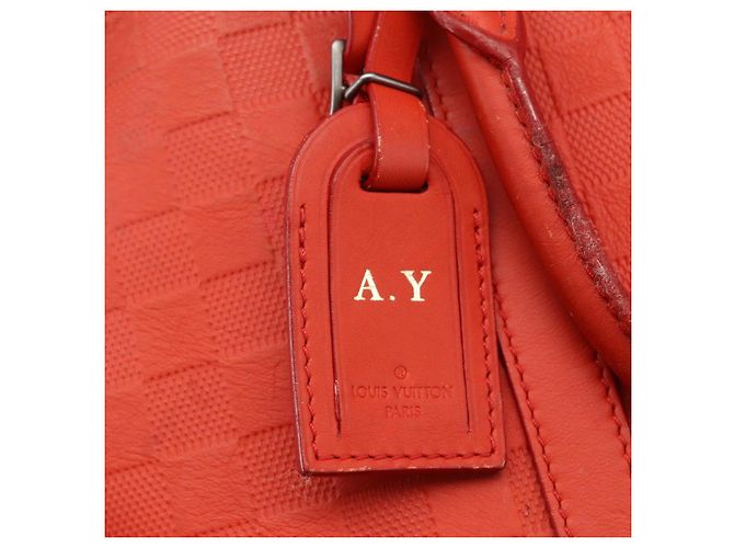 LOUIS VUITTON Borsa Porta Documenti da Viaggio Damier Infini N41143 LV Auth ka518 Arancione - vista 15