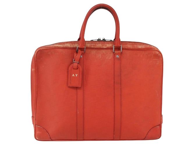 LOUIS VUITTON Borsa Porta Documenti da Viaggio Damier Infini N41143 LV Auth ka518 Arancione - vista 2