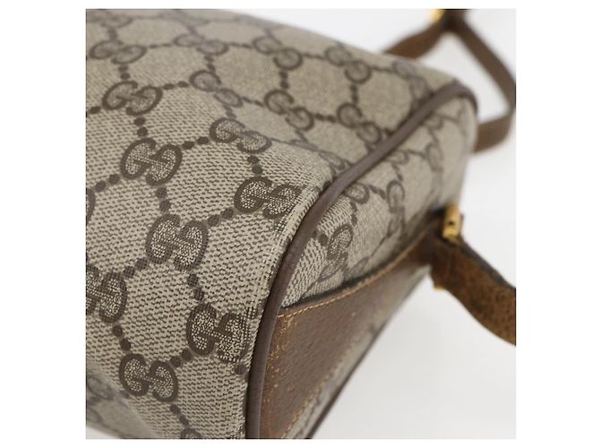 Bolso Sherry Line GG Supreme Web de GUCCI en PVC beige y dorado 89 02 017 Auth BA8189 - vista 11