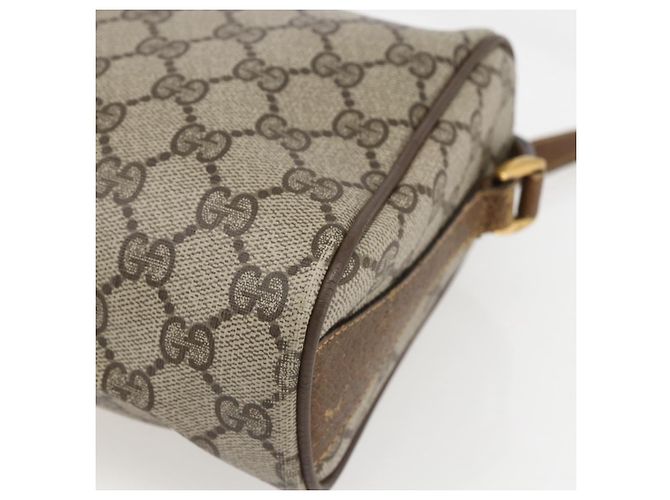 Bolso Sherry Line GG Supreme Web de GUCCI en PVC beige y dorado 89 02 017 Auth BA8189 - vista 13