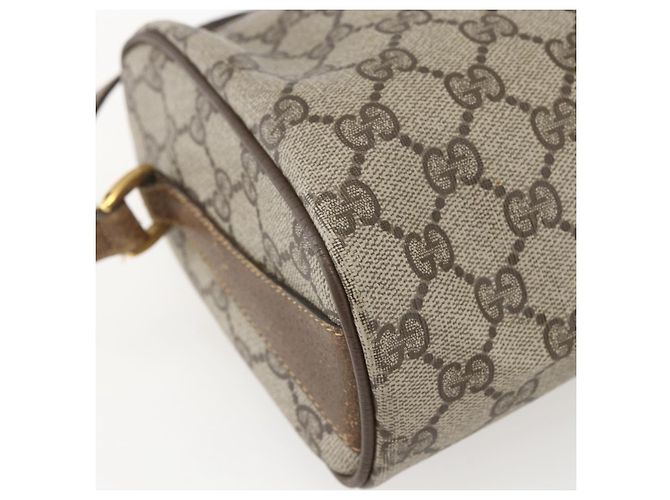 Bolso Sherry Line GG Supreme Web de GUCCI en PVC beige y dorado 89 02 017 Auth BA8189 - vista 14